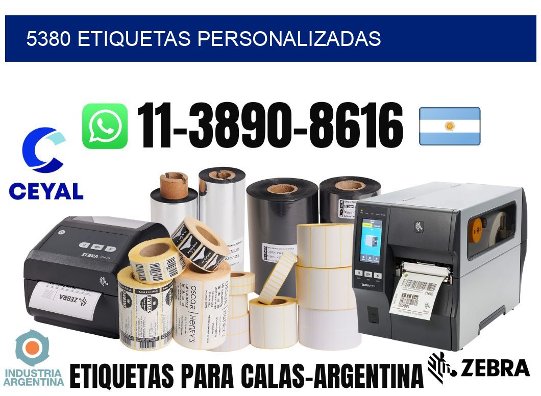 5380 etiquetas personalizadas