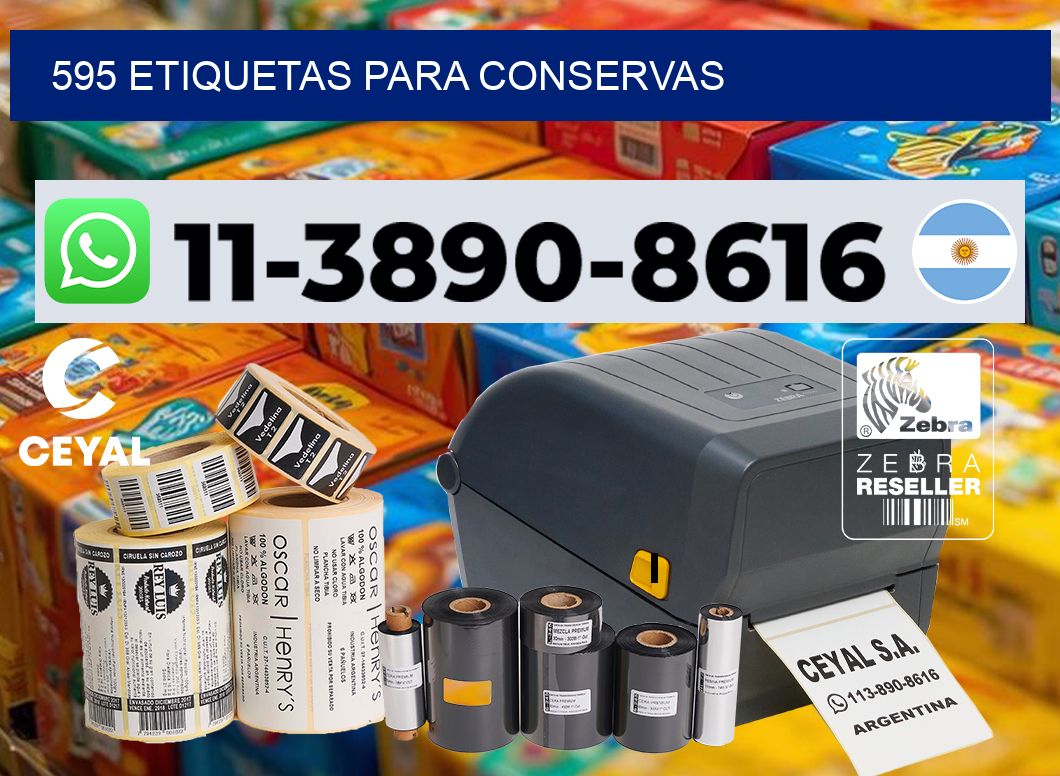 595 Etiquetas para conservas