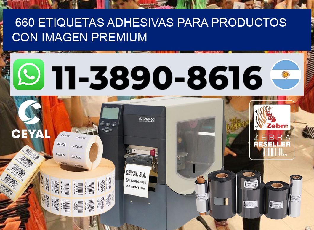 660 Etiquetas adhesivas para productos con imagen premium