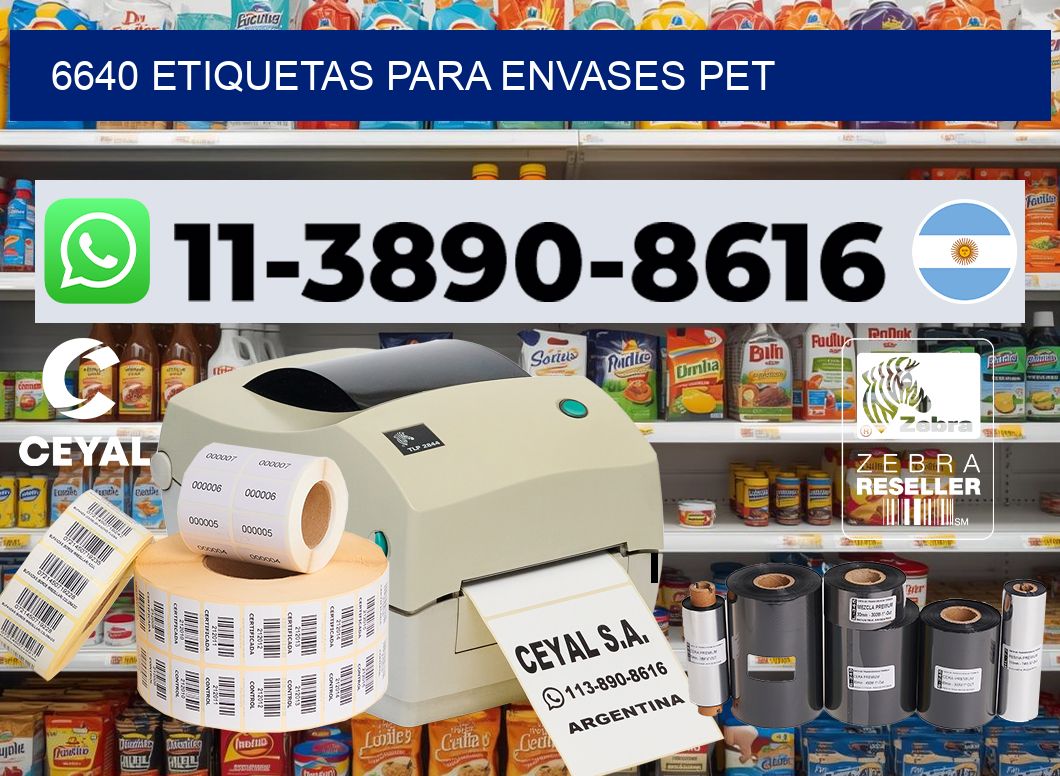 6640 Etiquetas para envases PET