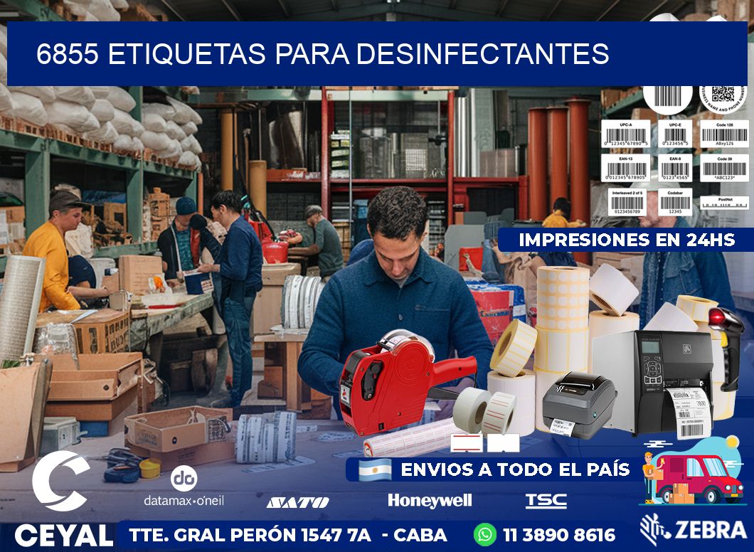 6855 Etiquetas para desinfectantes