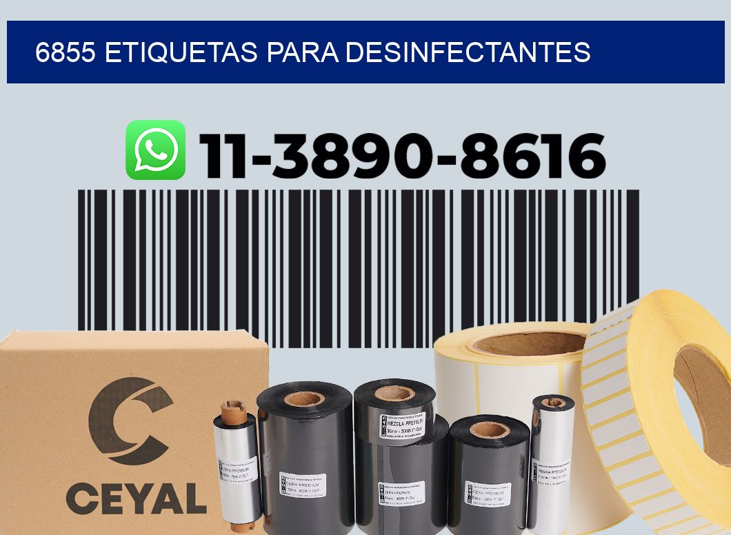 6855 Etiquetas para desinfectantes