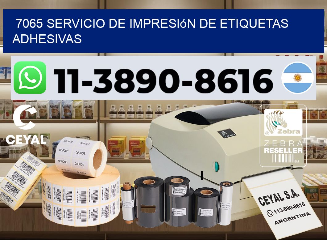 7065 Servicio de impresión de etiquetas adhesivas