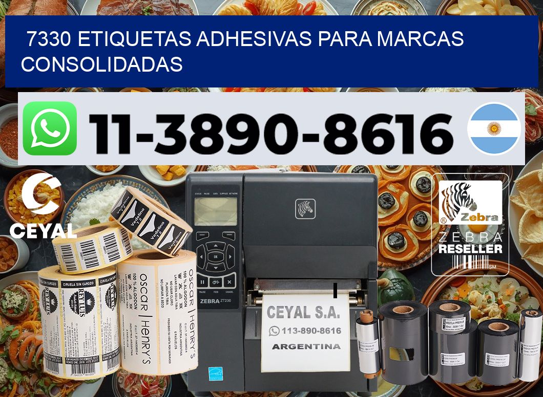 7330 Etiquetas adhesivas para marcas consolidadas