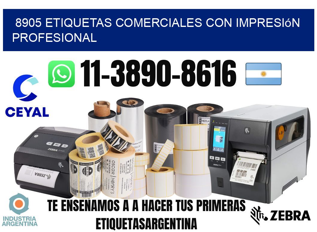 8905 Etiquetas comerciales con impresión profesional