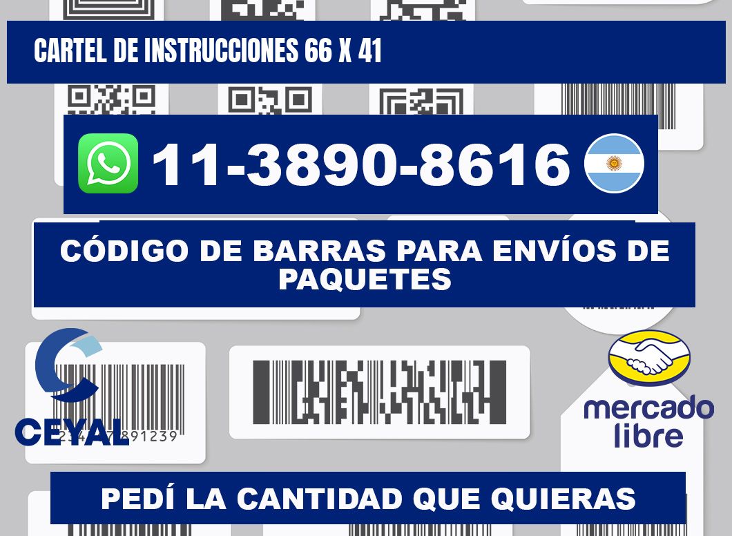 Cartel de instrucciones 66 x 41