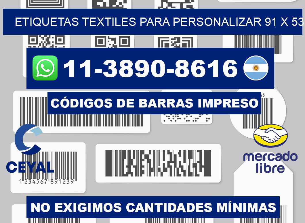 ETIQUETAS TEXTILES PARA PERSONALIZAR 91 x 53