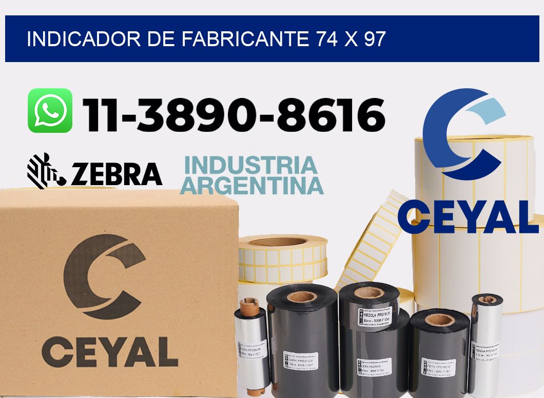 Indicador de fabricante 74 x 97
