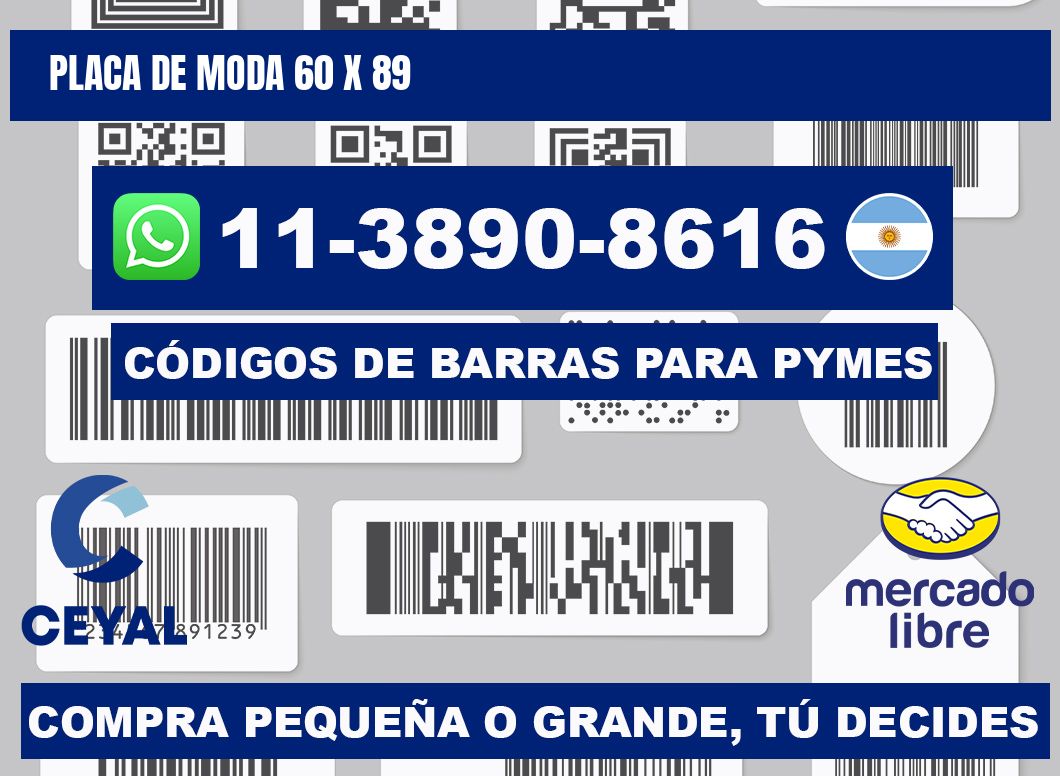 Placa de moda 60 x 89