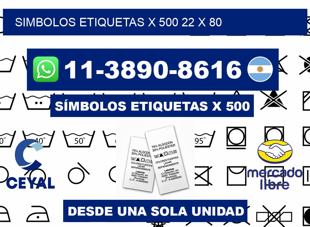 SIMBOLOS ETIQUETAS X 500 22 x 80