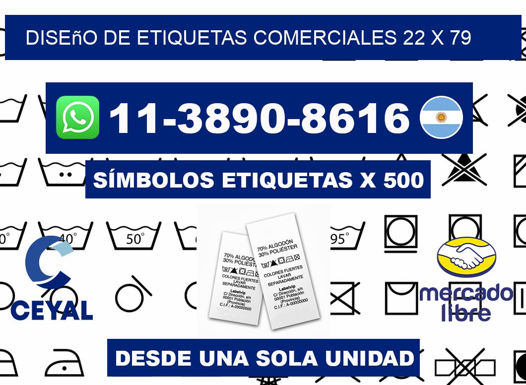 diseño de etiquetas comerciales 22 x 79