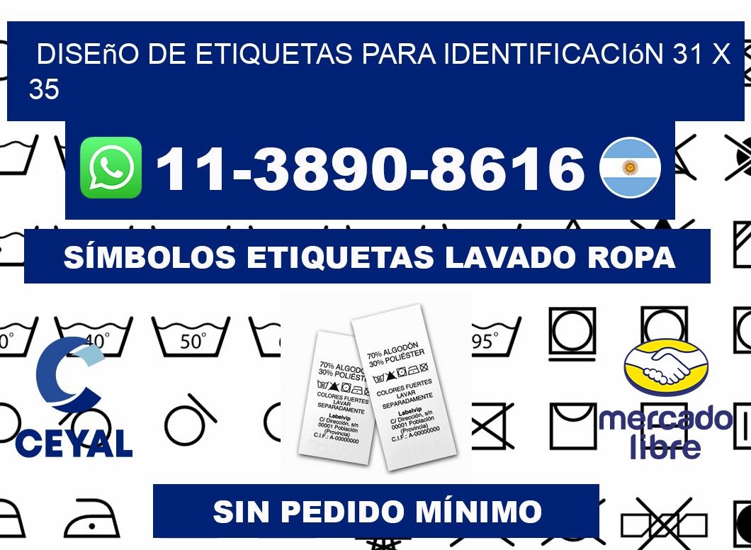 diseño de etiquetas para identificación 31 x 35