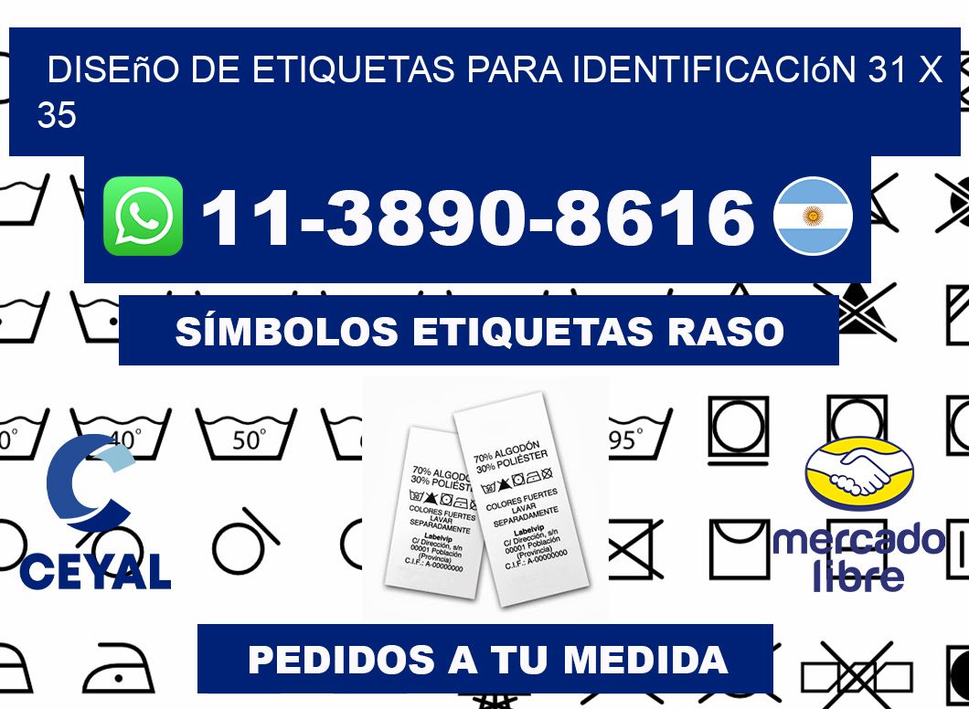 diseño de etiquetas para identificación 31 x 35