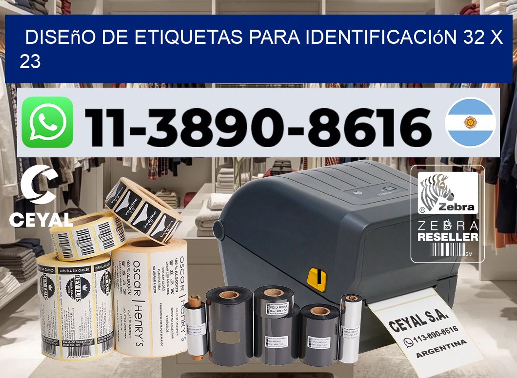 diseño de etiquetas para identificación 32 x 23