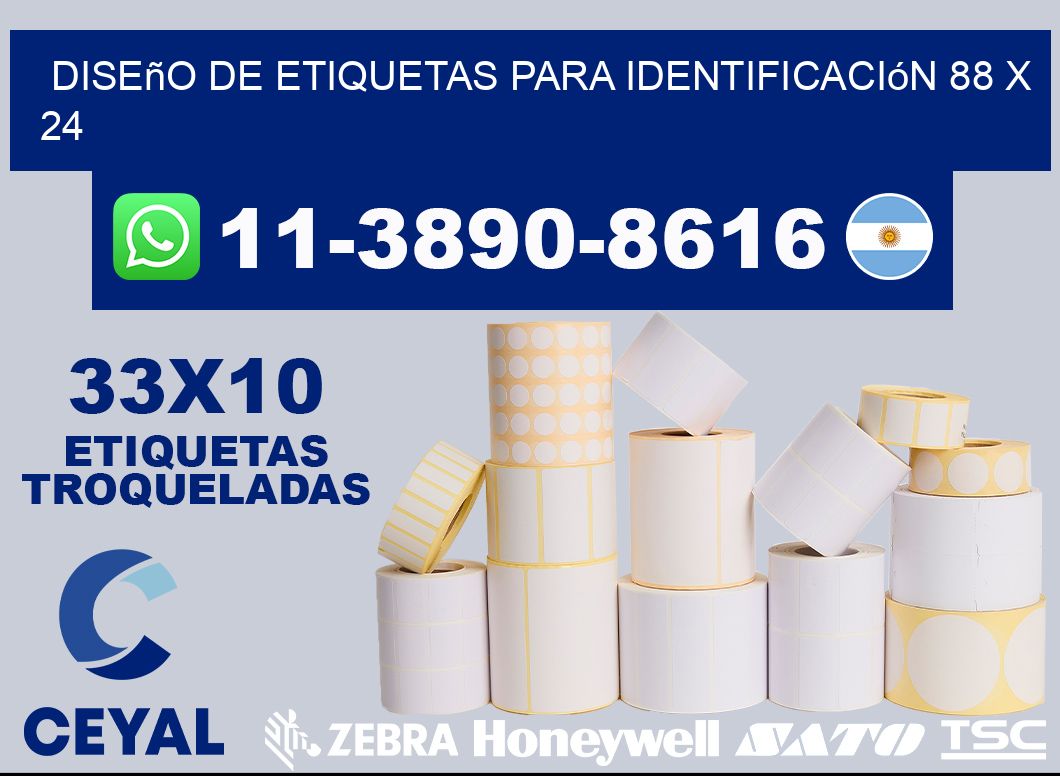 diseño de etiquetas para identificación 88 x 24