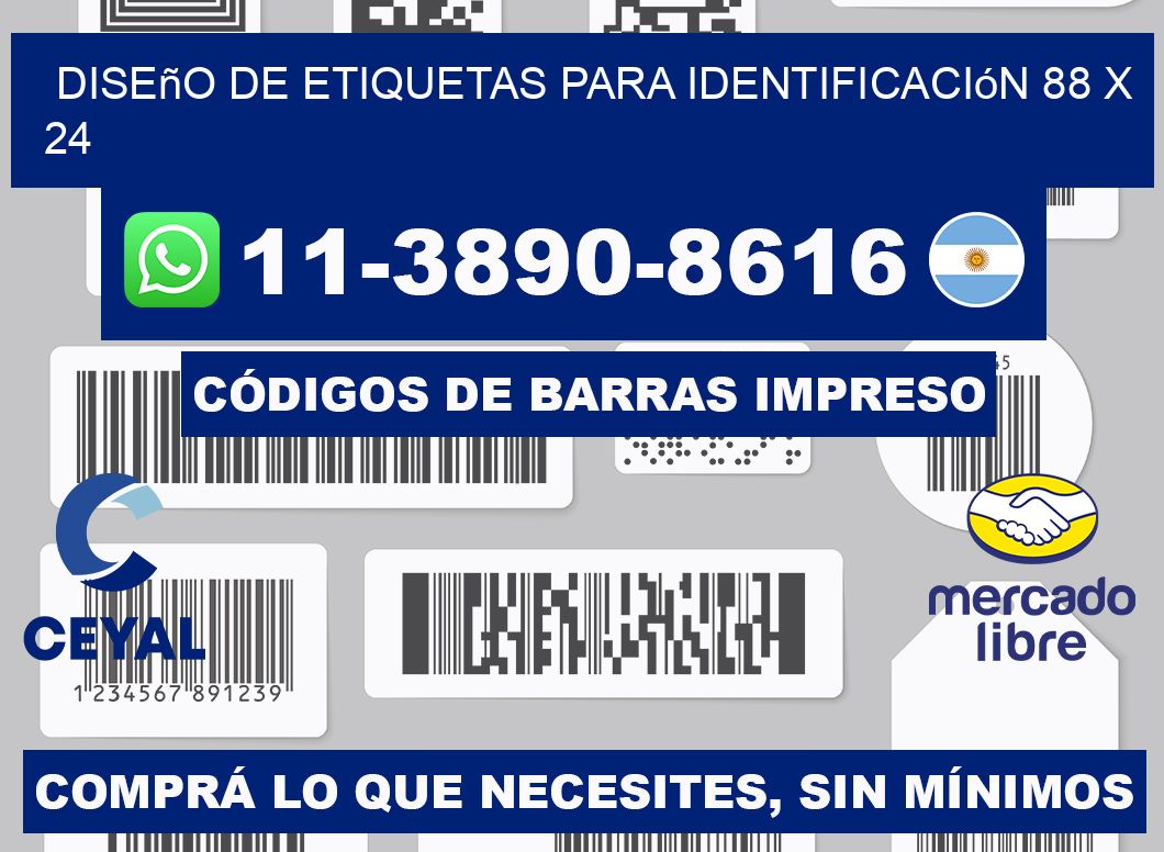 diseño de etiquetas para identificación 88 x 24