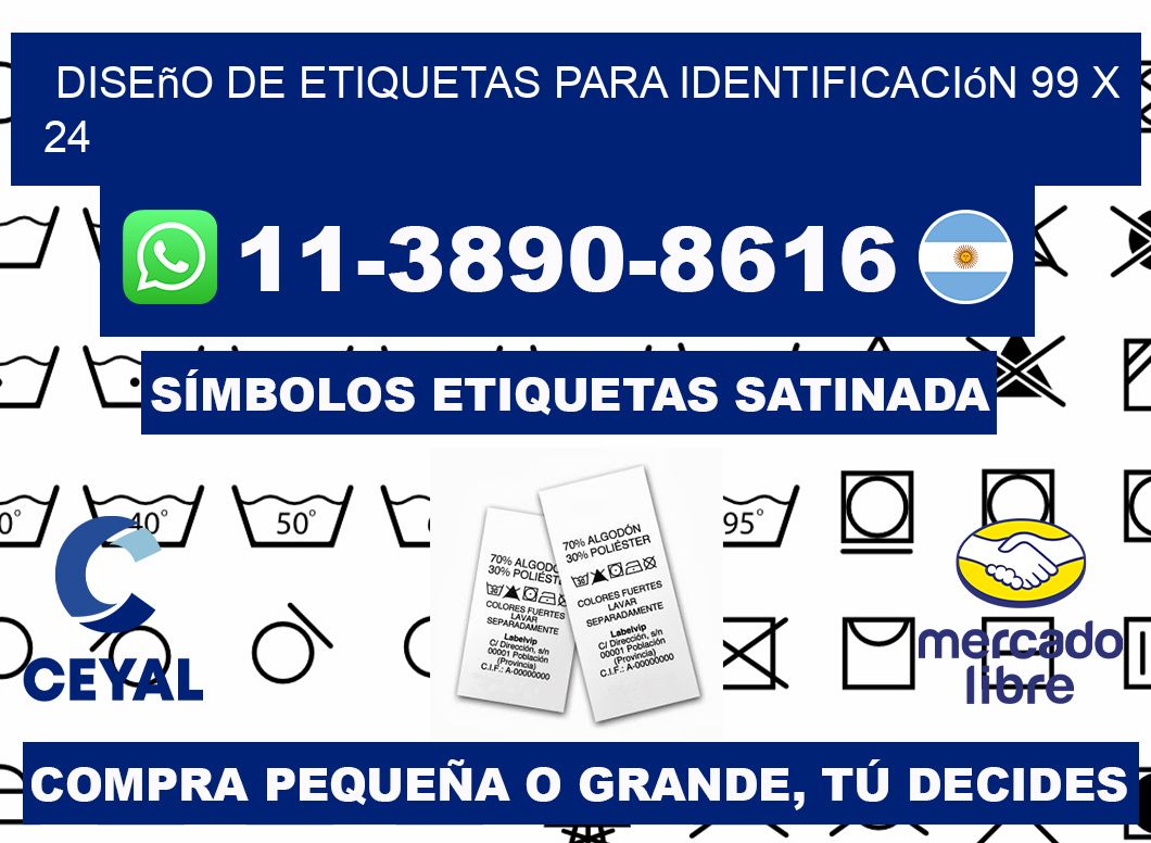 diseño de etiquetas para identificación 99 x 24
