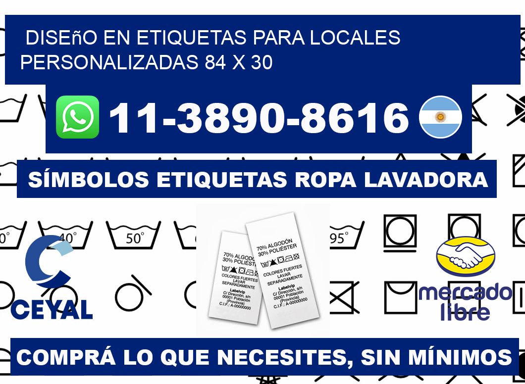 diseño en etiquetas para locales personalizadas 84 x 30