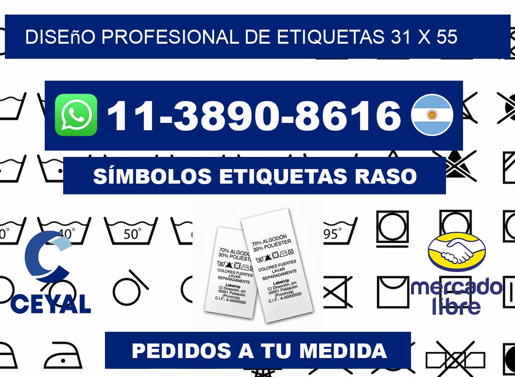 diseño profesional de etiquetas 31 x 55
