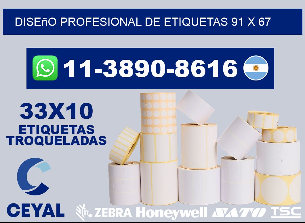 diseño profesional de etiquetas 91 x 67