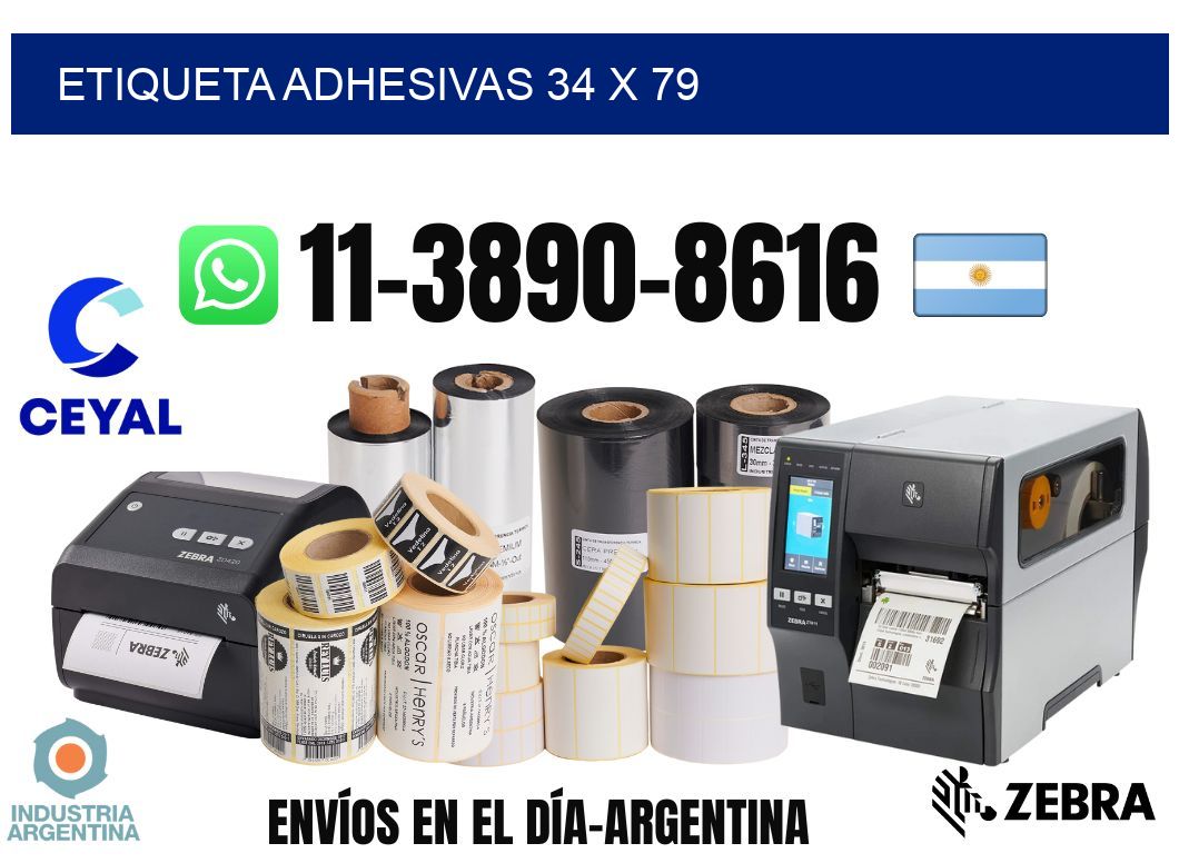 etiqueta adhesivas 34 x 79