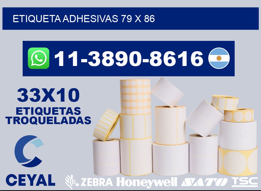 etiqueta adhesivas 79 x 86