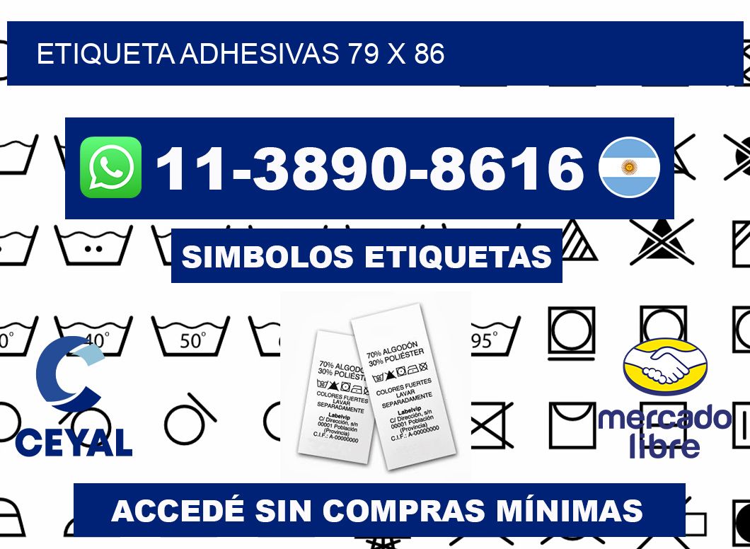 etiqueta adhesivas 79 x 86