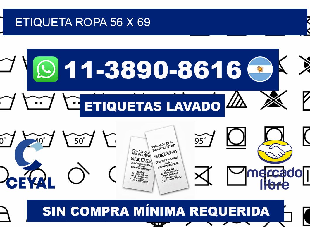 etiqueta ropa 56 x 69