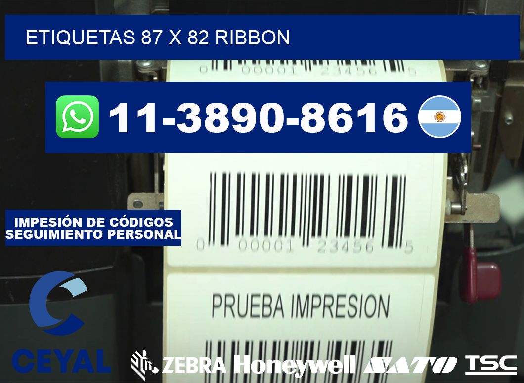 etiquetas 87 x 82 ribbon