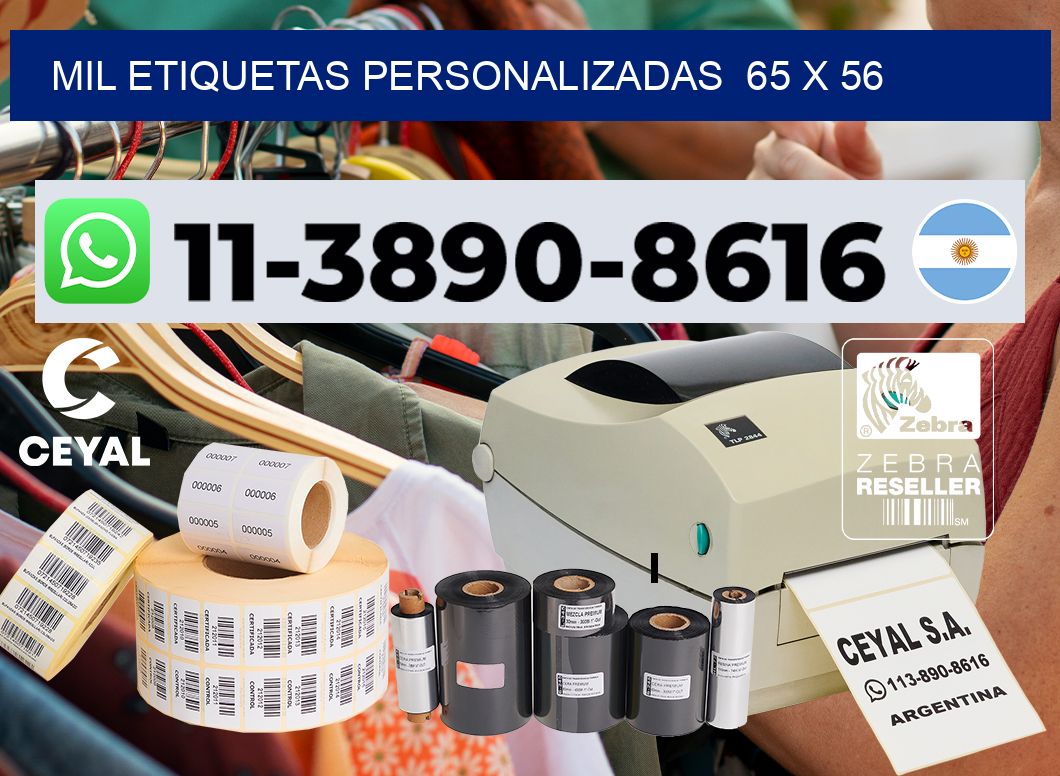 mil etiquetas personalizadas  65 x 56