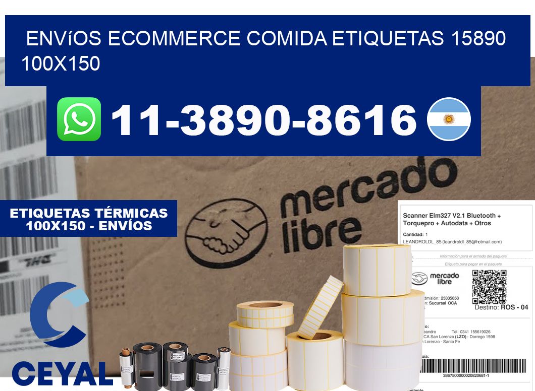 Envíos Ecommerce comida etiquetas 15890 100x150