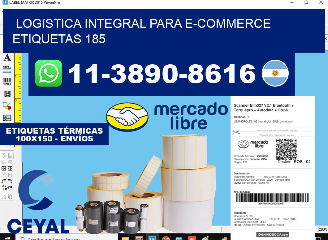 Logística integral para e-commerce etiquetas 185