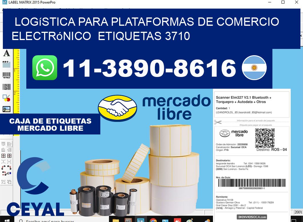 Logística para plataformas de comercio electrónico  etiquetas 3710