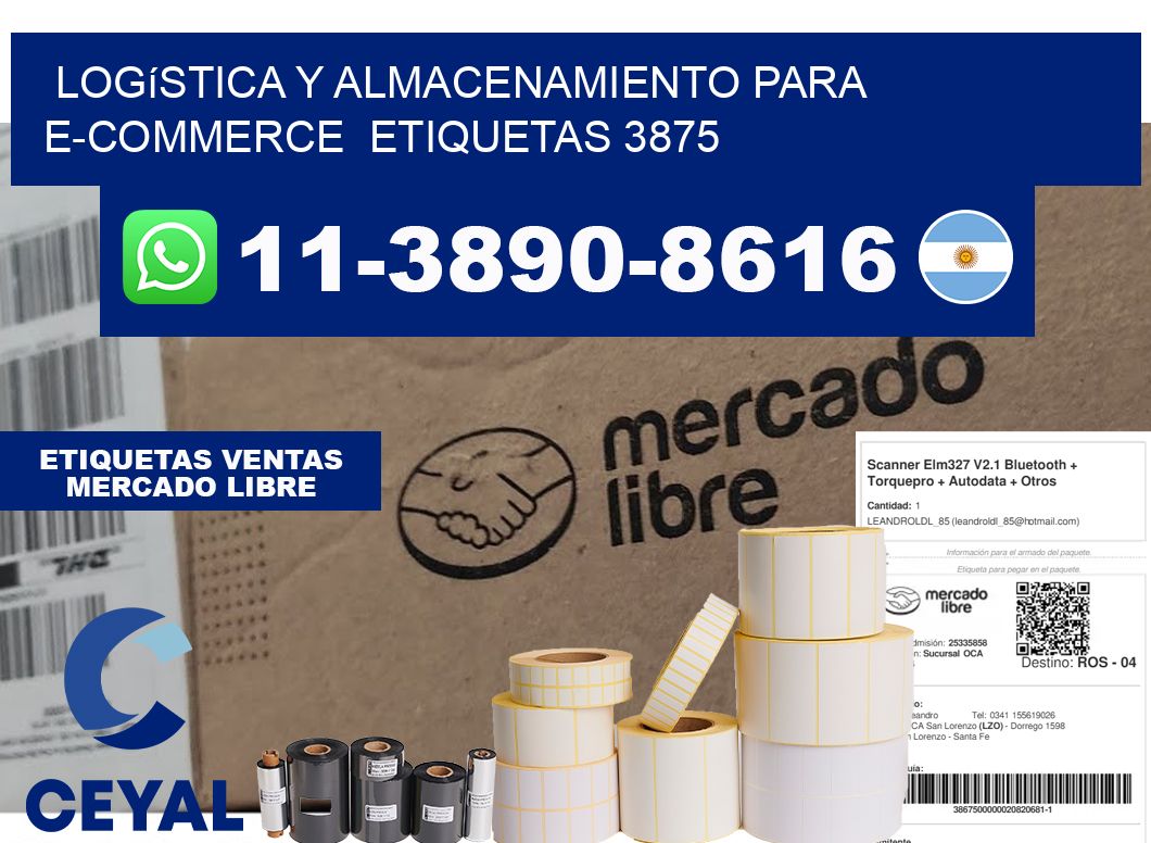 Logística y almacenamiento para e-commerce etiquetas 3875