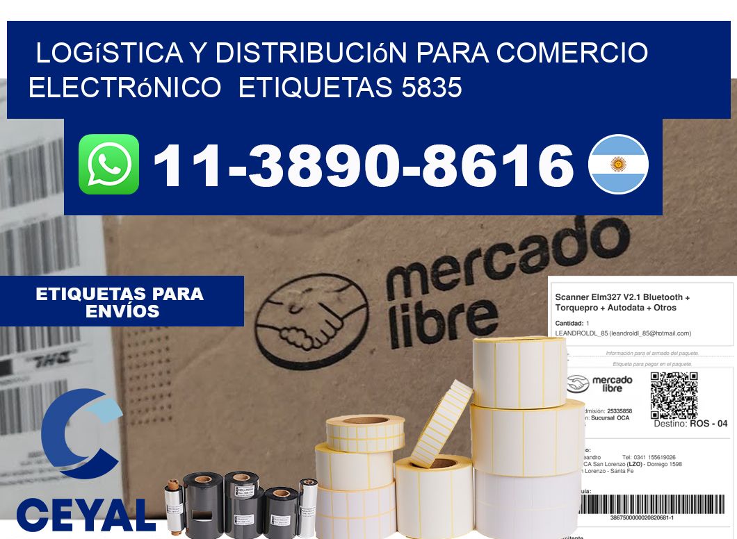 Logística y distribución para comercio electrónico etiquetas 5835