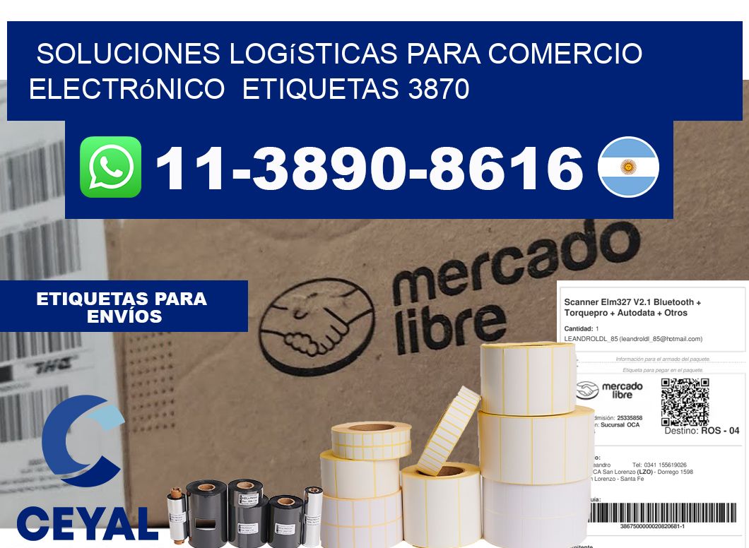 Soluciones logísticas para comercio electrónico  etiquetas 3870