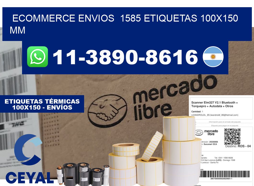 ecommerce envios 1585 etiquetas 100x150 mm