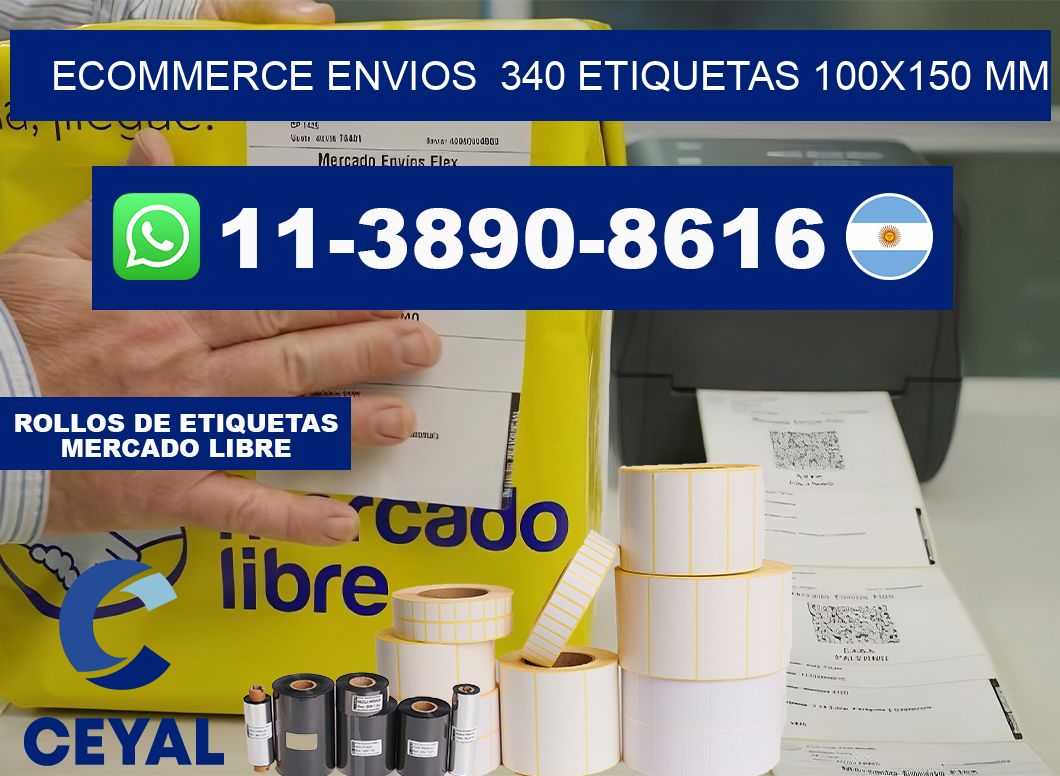 ecommerce envios  340 etiquetas 100×150 mm