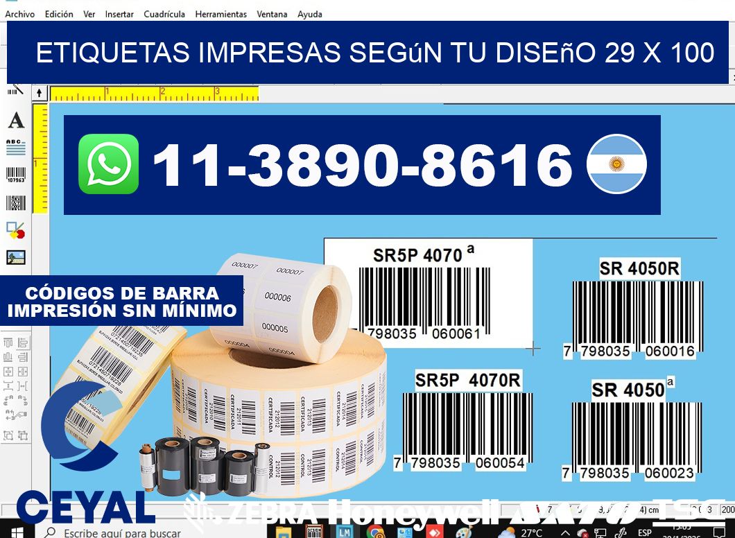 etiquetas impresas según tu diseño 29 x 100