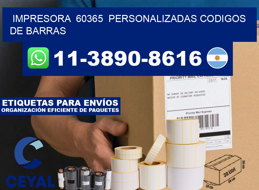 impresora 60365 personalizadas codigos de barras