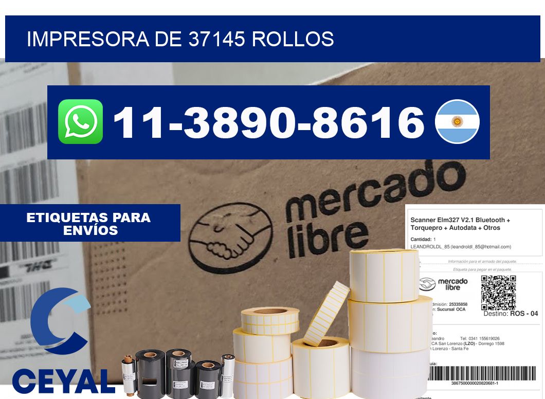 impresora de 37145 rollos
