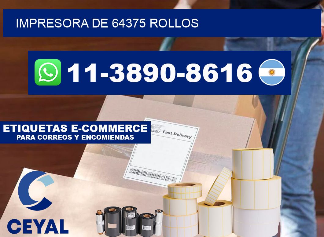 impresora de 64375 rollos