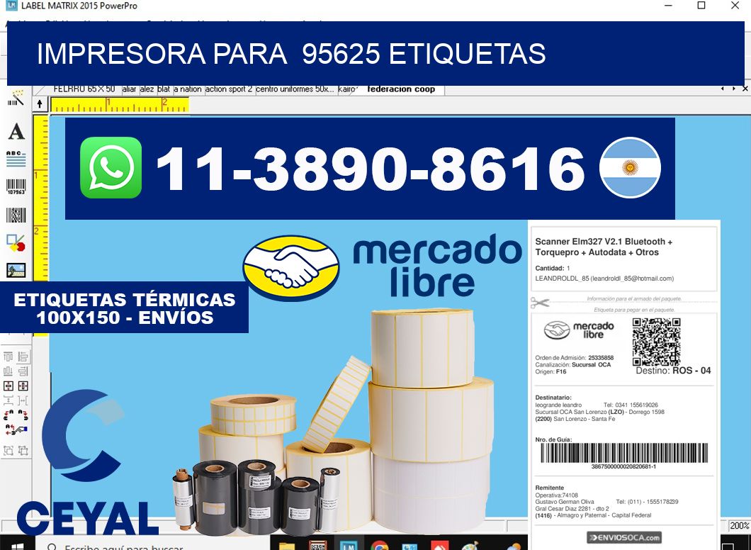 impresora para  95625 etiquetas