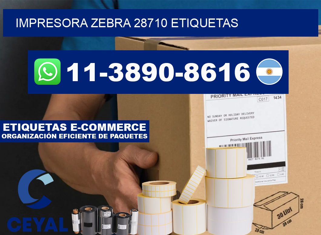 impresora zebra 28710 etiquetas