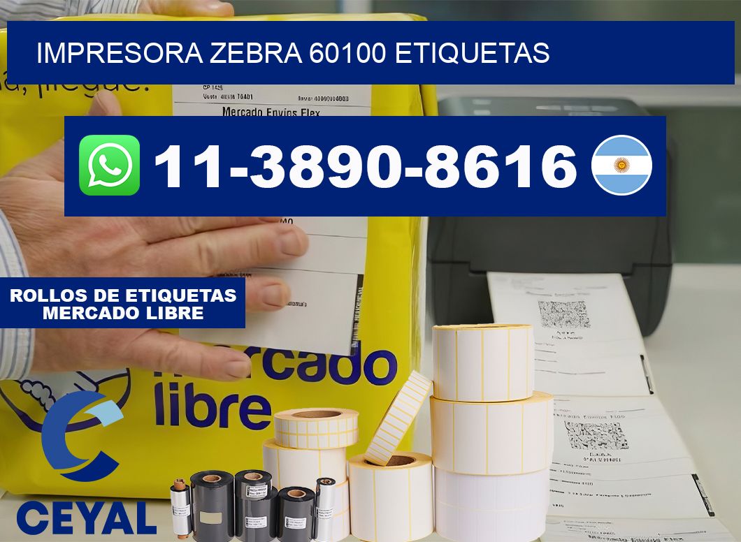 impresora zebra 60100 etiquetas