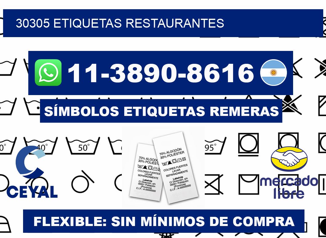 30305 etiquetas restaurantes