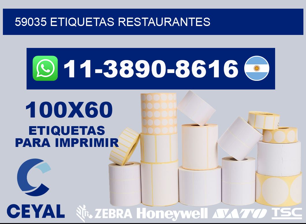 59035 etiquetas restaurantes
