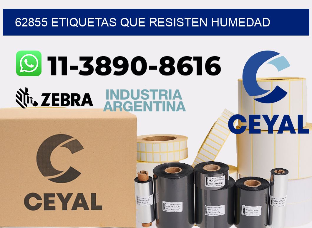 62855 etiquetas que resisten humedad