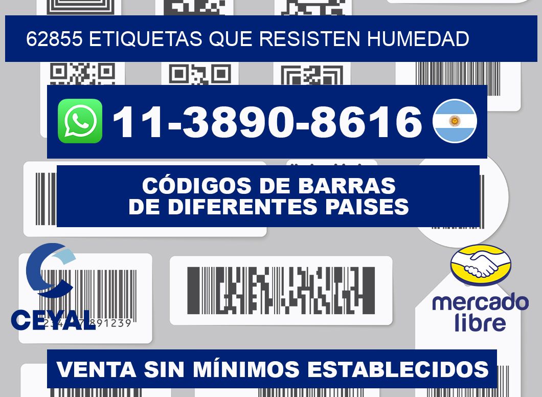 62855 etiquetas que resisten humedad