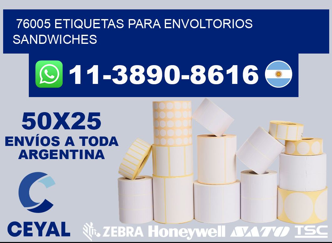 76005 etiquetas para envoltorios sandwiches